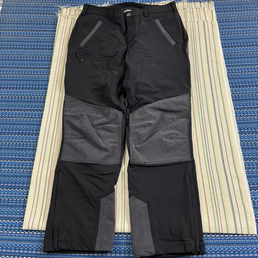Duluth Trading Technical Pants Womens TAG 14x31 (ACTUAL 34x30) Black Reinforced